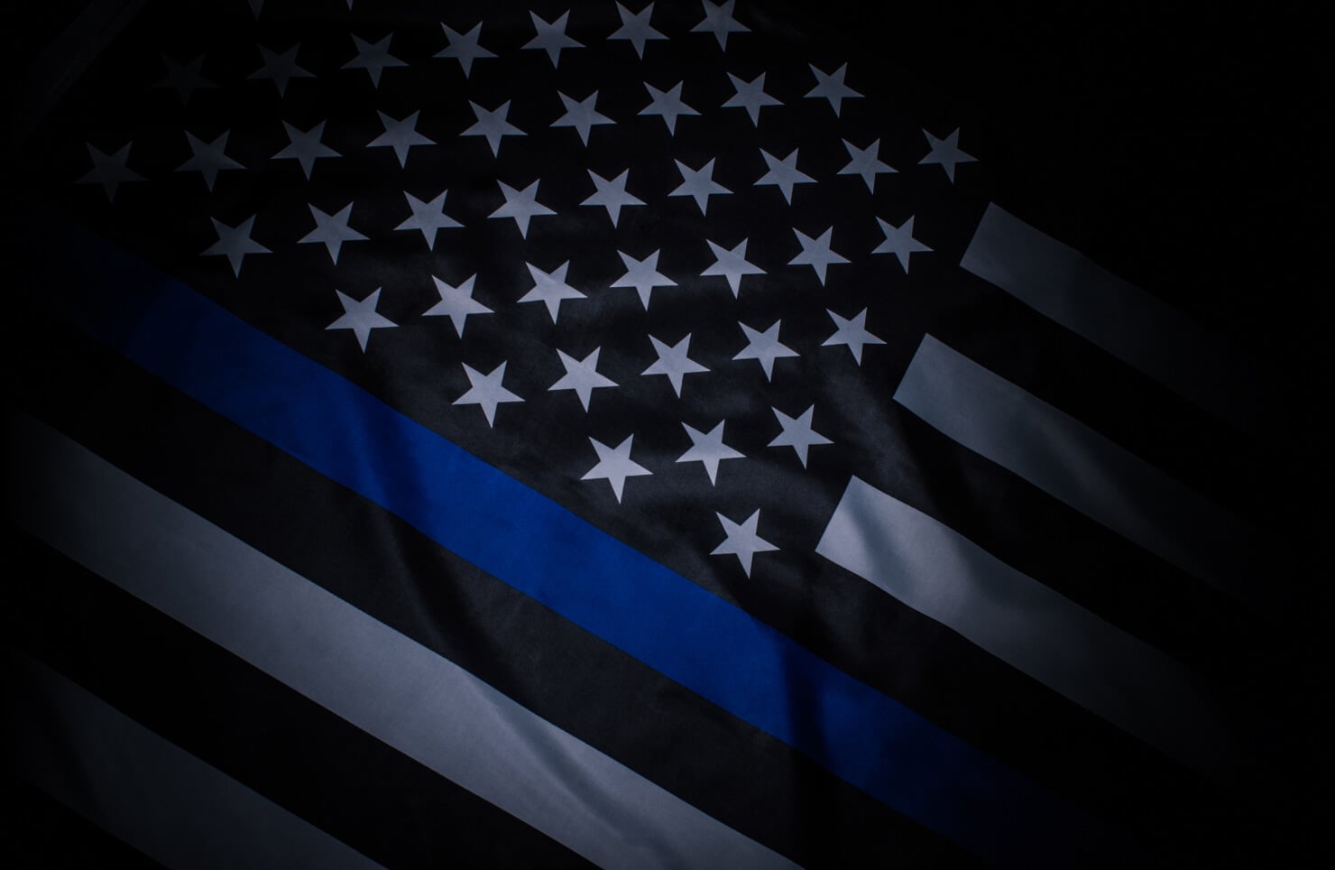 Thin Blue Line American Flag